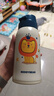 杯具熊（BEDDYBEAR）復古雙飲蓋兒童保溫杯帶吸管兒童水杯大容量學(xué)生杯子620ml小獅子 曬單實(shí)拍圖