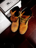 添柏嵐（Timberland）踢不爛男鞋戶(hù)外防水抓地牢固舒適耐穿大黃靴10061 小麥色 7.5 曬單實(shí)拍圖