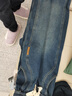魯賓克牛仔褲男春秋季美式潮牌顯高顯瘦褲子男寬松直筒大碼闊腿休閑長(cháng)褲 復古藍(春秋款) XL (推薦體重135-145斤) 曬單實(shí)拍圖