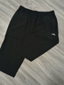安踏男褲速干七分褲男2026夏季新款冰絲透氣休閑運動(dòng)中褲男士跑步褲子 （推薦款夏季速干褲拉鏈款）黑色 L /175cm (適合130-150斤) 曬單實(shí)拍圖