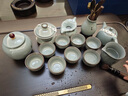 漢帝唐韻（HDTYU）汝窯功夫茶具套裝家用辦公整套冰裂釉創意過濾茶具茶杯茶壺開片可養禮盒 于平官窯天青色-井欄壺套禮盒裝 15件 曬單實拍圖