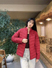 波司登（BOSIDENG）26春季女士輕薄羽絨服短款立領(lǐng)排骨條百搭外套B260135006 梅洛酒紅|1929 M 165/88A 體重約110-120斤 曬單實(shí)拍圖