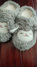 名創(chuàng  )優(yōu)品（MINISO）羊咩咩棉拖鞋女冬季包跟家居室內厚底月子毛毛拖鞋深灰38-39 曬單實(shí)拍圖