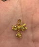 周大福小甜星星蝴蝶黃金吊墜(工費260)約1.9g EOF2310生日禮物 曬單實(shí)拍圖