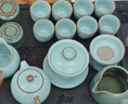 京東京造 茶具整套 功夫茶具套裝帶茶盤(pán)茶壺茶杯 天青汝窯西施壺 16件 曬單實(shí)拍圖