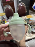 愛(ài)咔威（igroway）硅膠鴨嘴杯IKV嬰幼兒水杯吸管杯4個(gè)月大寶寶開(kāi)學(xué)學(xué)飲杯 160ml 綠 曬單實(shí)拍圖