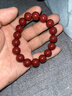 石玥珠寶高含量紫金朱砂手串本命年護身符轉運珠手鏈男女士款禮物12mm 曬單實(shí)拍圖