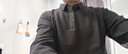羅蒙（ROMON）長(cháng)袖T恤男桑蠶絲華夫格半高領(lǐng)中青年春秋休閑T恤衫6003 曬單實(shí)拍圖