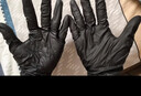 烏斯京一次性手套丁腈橡膠100只中碼廚房食品級加厚耐家務(wù)丁晴手套黑色 曬單實(shí)拍圖