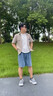 日系短袖襯衫男生夏季薄款冰絲襯衣工裝寸衫休閑外套寬松上衣 淺灰色 玖度  A203  3XL 曬單實(shí)拍圖