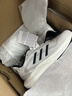 阿迪達斯（adidas）男女運動(dòng)鞋耐磨減震透氣潮流休閑跑步鞋 亮白/一號黑/淺灰 42 曬單實(shí)拍圖