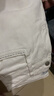 百圖betu女裝夏季新款牛仔闊腿褲高腰顯瘦純棉九分褲褲子2505X14 白色 S 曬單實(shí)拍圖