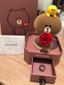 JoyFlower布朗熊永生花玫瑰熊禮盒生日禮物女士送女生老婆結婚紀念日高級 曬單實(shí)拍圖
