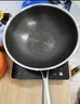 炊大皇炒鍋304不銹鋼有鈦炒菜鍋煎鍋平底不粘炒鍋32cm 可立可視蓋不挑灶 曬單實(shí)拍圖
