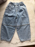 ASK JUNIOR童裝兒童褲子男童春裝水洗牛仔褲直筒長(cháng)褲寶寶休閑褲 牛仔藍 100 曬單實(shí)拍圖