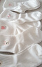 貓人5雙白色刺繡襪子女短襪春夏季26年新品純色棉襪運動(dòng)學(xué)生短筒船襪 曬單實(shí)拍圖