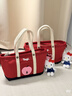 西木汀 狂想日記 單肩托特包女大容量通勤斜挎包 生日禮物 高級紅小號 曬單實(shí)拍圖