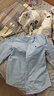 U.S. POLO ASSN.襯衫男春秋長(cháng)袖白色休閑工裝外套高端免燙抗皺寬松藍色男士襯衣 曬單實(shí)拍圖