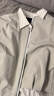 三彩2026春季新款假兩件翻領(lǐng)夾克拉鏈開(kāi)衫外套復古寬松休閑M 淡灰綠 XL 170/92A 曬單實(shí)拍圖