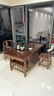 凝古軒 實(shí)木茶桌椅組合泡茶臺帶燒水壺一體式小陽(yáng)臺大板茶幾整套辦公室 1.5米寶鼎+1圈椅+4月牙椅 石茶盤(pán) 曬單實(shí)拍圖