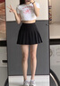 方致百褶裙女春秋夏季短裙jk制服毛呢裙子學(xué)院風(fēng)高腰a字半身裙小個(gè)子 黑色 【常規】西裝面料 L 【105-115斤】 曬單實(shí)拍圖