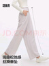 森馬（Semir）休閑褲女質(zhì)感慕斯褲慵懶垂感秋季寬松軟糯肌理闊腿褲107524127005 曬單實(shí)拍圖