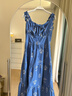 茵曼（INMAN）茵曼100%新疆棉克萊因藍吊帶連衣裙26夏女裝新款裙子 克萊因藍 S 曬單實(shí)拍圖