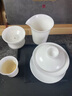璽翰雅（ROYHOYE）素燒冰種玉瓷茶具套裝陳公端大師德化白瓷蓋碗套裝家用茶杯西施壺 素燒冰種玉瓷13入蓋碗西施壺(美人杯) 曬單實(shí)拍圖
