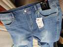 京東京造牛仔褲男高彈直筒褲子男款百搭男士休閑褲春夏季新款 中藍色 36 曬單實(shí)拍圖