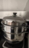 蘇泊爾SUPOR 蒸鍋真味鮮不銹鋼雙層復底28cm蒸魚(yú)鍋加高鍋蓋蒸籠EZ28BS04 曬單實(shí)拍圖