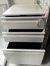 爾邁 辦公抽屜柜桌下文件柜矮柜帶鎖儲物移動(dòng)活動(dòng)柜 鵝頸拉手白色 曬單實(shí)拍圖