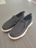 夢(mèng)特嬌（MONTAGUT）男鞋布鞋男夏季新款大網(wǎng)眼透氣休閑樂(lè )福鞋男輕便軟底一腳蹬爸爸鞋 自然黑(皮鞋碼） 41 曬單實(shí)拍圖