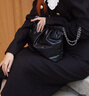 CHARLES&KEITH鏈條單肩腋下托特包流浪包包女包女友生日禮物CK2-20671559 Noir黑色 M 曬單實(shí)拍圖
