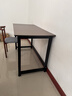 樺林語(yǔ)加固電腦桌臺式家用臥室一體寫(xiě)字現代簡(jiǎn)約書(shū)桌學(xué)習辦公室電競桌子 黑架子+古橡木【16MM厚加固款】 長(cháng)120寬60高75cm 曬單實(shí)拍圖