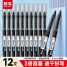 晨光（M&G）直液式走珠筆速干筆簽字筆 0.5mm全針管中性筆 學(xué)生商務(wù)水筆辦公用品 黑色 12支/盒 曬單實(shí)拍圖