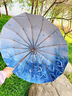 范爺家16骨古風(fēng)彩膠太陽(yáng)傘晴雨兩用傘防曬防紫外線(xiàn)遮陽(yáng)傘抗風(fēng)雙人傘 曬單實(shí)拍圖