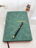 嘉然恒【開(kāi)學(xué)必備】康奈爾筆記本本子B5軟皮面本5R高效記憶思維導圖學(xué)生復習考研考公學(xué)習記事本 墨綠色 曬單實(shí)拍圖