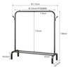 喻品衣架落地衣帽架掛衣架臥室客廳晾衣桿曬衣架可置物加粗MJ53黑100 曬單實(shí)拍圖