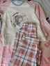 貓人兒童睡衣女童春秋款純棉小孩長(cháng)袖中大童家居服套裝 甜心女孩 150 曬單實(shí)拍圖