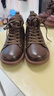 公牛世家馬丁靴男春夏季高幫大頭工裝皮鞋男士加絨棉鞋英倫風(fēng)復古機車(chē)靴子 紅棕【四季款單鞋】GN251Y086 40 （運動(dòng)鞋碼） 曬單實(shí)拍圖