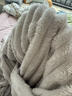 雅鹿仿兔毛絨毛毯A類(lèi)冬季保暖加厚辦公室午睡毯法蘭絨沙發(fā)毯被子單人 兔毛條紋-卡其【加厚保暖】 150*200cm【單毛毯】 曬單實(shí)拍圖