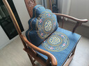 巢品紅木椅子坐墊中式加厚天然乳膠實(shí)木茶桌座椅墊圈椅太師椅墊子定制 福如東海 深藍【多麗絲麻/刺繡】 椅墊:50*44cm(5cm乳膠)不含抱枕 曬單實(shí)拍圖