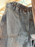 巴拉巴拉【balaOne】童裝男童長(cháng)褲兒童褲子2026新款春牛仔彎刀褲夸寬松潮 曬單實(shí)拍圖