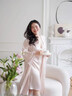桑羅法式性感100%桑蠶絲真絲吊帶睡裙睡袍兩件套家居服新婚送禮禮物 粉色（睡裙+晨袍） M （穿到100斤） 曬單實(shí)拍圖