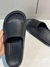 樸西新款EVA踩屎感厚底拖鞋女士居家室內情侶拖鞋男 黑色 44-45 曬單實(shí)拍圖
