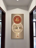 藝環(huán)宇玄關(guān)裝飾畫(huà)新中式福字入戶(hù)正對門(mén)掛畫(huà)高檔走廊過(guò)道盡頭墻面壁畫(huà) 福祿雙全 50*100（建議0.7米-0.8米的墻面） 【高端黑色】鋁合金 高檔水晶晶瓷畫(huà)(晶瑩透亮) 曬單實(shí)拍圖