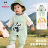 巴布豆嬰兒衣服春秋100純棉寶寶連體衣a類(lèi)嬰幼兒卡通外出服哈衣爬服 曬單實(shí)拍圖