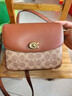 蔻馳（COACH）經(jīng)典標志CASSIE19號單肩斜挎包翻蓋春季女包 棕黃色銹色（新版） 曬單實(shí)拍圖