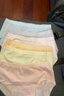 歐迪芬6條女士?jì)妊澟兠?0A抗菌100%純棉加長(cháng)底檔透氣中腰少女三角內褲 曬單實(shí)拍圖