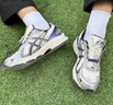 亞瑟士（asics）戶(hù)外機能減震耐磨低幫生活休閑鞋 1203A781-101 白銀紫 42.5 曬單實(shí)拍圖
